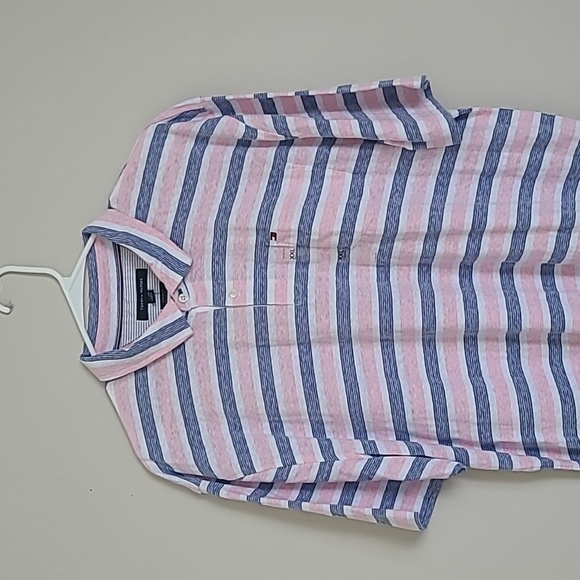 NEW Tommy HILFIGER Polo Shirt Blue/Pink Size XXL - Picture 2 of 2